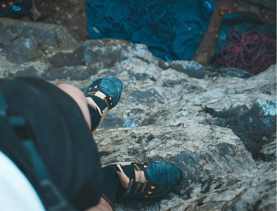 La Sportiva Instinct climbing shoe, top view